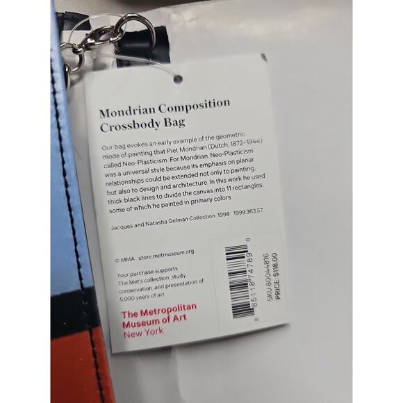 The Met Museum Modern Art Mondrian Crossbody Clutch Shoulder Bag - Picture 13 of 16